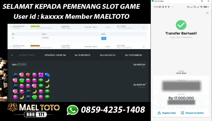 Bukti JP Maeltoto Slot Pragmatic Play - Sweet Bonanza